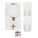 Pearl Rosary Bracelet with Cross Charm 3910 (12 units)