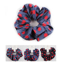 Polka Dot Denim Scrunchie 212 (12 units)