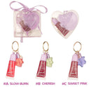 Purple Heart Lip Gloss W/ Keychain (12 units)