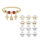 Religious Charm Bangle Bracelet – Cross & Saint Pendant Design 1228 (12 units)