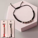 Religious Coins Beads Macrame Adjustable Bracelets 18289 (12 units)