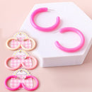 Resin Open Hoop Earrings 36226 (12 units)