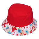 Reversible Daisy Print Bucket Hat Red (1 unit)