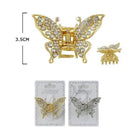 Rhinestone Butterfly Hair Jaw Clip 10106GS (12 units)