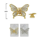 Rhinestone Butterfly Hair Jaw Clip 10109GS (12 units)