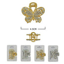 Rhinestone Butterfly Hair Jaw Clip 70202M (12 units)