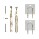 Rhinestone Drop Earrings 1114GS (12 units)