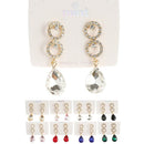 Rhinestone Earrings 44674 (12 units)