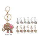 Rhinestone Elephant Keychain 0570R6 (12 units)