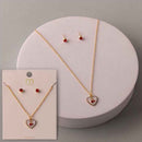Rhinestone Heart Cherry Necklace Set 9487 (12 units)