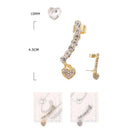 Rhinestone Heart Ear Cuff Set 1049GS (12 units)