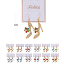 Rhinestone High Heel Earrings 1051 (12 units)