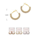 Rhinestone Hoop Earrings 7007MX ( 12 units)