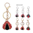 Rhinestone Ladybug Keychain 0596R3 (12 units)