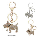 Rhinestone Puppy Keychain 0407GS (12 units)