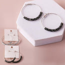 Rhinestone Sleeve Hoop Earring 36133 (12 units)