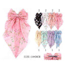 Rose Floral Oversized Hair Bow Clip 1928 (12 units)