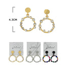 Round Shape Rhinestone Earrings 10243W (12 units)