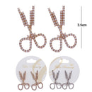 Scissors Shape Rhinestone Earring 2311GS (12 units)