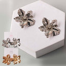 Sculpted Hibiscus Post Earrings 39346GS (12 units)