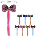 Sequin Hair Bow Faux Hair Extensions 26385D (12 units)