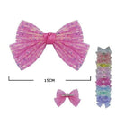 Sequin Hair Bow Clip 29612M (12 units)