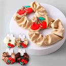 Silicone Cherry Satin Scrunchies 10653 (12 units)