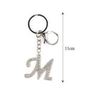 Silver Crystal Initial Letter Keychain 0710WC (12 units)