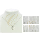 Silver Initial Letter Pendant Necklace 0024S (12 units)