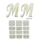 Silver Initial Letter Stud Earrings 0066S (12 units)