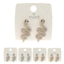 Snake Rhinestone Earrings 46680 (12 units)