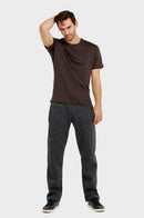 KNOCKER MEN'S MEDIUMWEIGHT FLEECE SPACEDYE SWEATPANTS (SP1010_BKM)