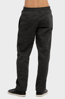 KNOCKER MEN'S MEDIUMWEIGHT FLEECE SPACEDYE SWEATPANTS (SP1010_BKM)