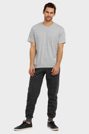 KNOCKER MEN'S MEDIUMWEIGHT FLEECE SPACEDYE JOGGER PANTS (SP1110_BKM)
