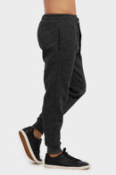 KNOCKER MEN'S MEDIUMWEIGHT FLEECE SPACEDYE JOGGER PANTS (SP1110_BKM)