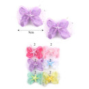 Starfish Colorful Mesh Ribbon Bow Hair Clips (24 units)
