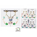 Starfish Hoop Drop Earrings 5892 (12 units)