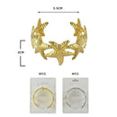Starfish Open Cuff Bracelet – Ocean Inspired Design 5008GS (12 units)