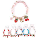 Strawberry & Cherry Multi Charm Bracelet 5517 (12 units)