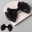Studded Sheer Bow Clip 12717B (12 units)
