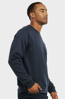 KNOCKER MEN'S HEAVY WEIGHT FLEECE SWEATSHIRT (SWS1000_NAVY)