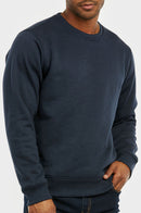 KNOCKER MEN'S HEAVY WEIGHT FLEECE SWEATSHIRT (SWS1000_NAVY)