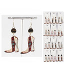 Tejas Western Boot Dangle Earrings 5967 (12 units)