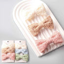 Texture Perforated Cotton Bow Clip 13213 (12 units)