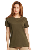 SOFRA LADIES CLASSIC FIT CREW NECK T-SHIRT (TR021_OLIVE)
