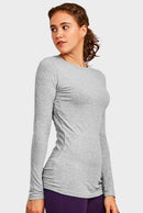 SOFRA LADIES LONG SLEEVE CLASSIC FIT CREW NECK T-SHIRT (TR025)