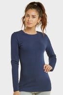 SOFRA LADIES LONG SLEEVE CLASSIC FIT CREW NECK T-SHIRT (TR025)