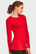SOFRA LADIES LONG SLEEVE CLASSIC FIT CREW NECK T-SHIRT (TR025)