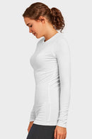 SOFRA LADIES LONG SLEEVE CLASSIC FIT CREW NECK T-SHIRT (TR025_WHITE)