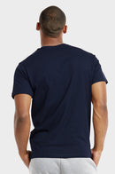COTTONBELL MEN'S CREW NECK T-SHIRT (TR500C_NAVY)